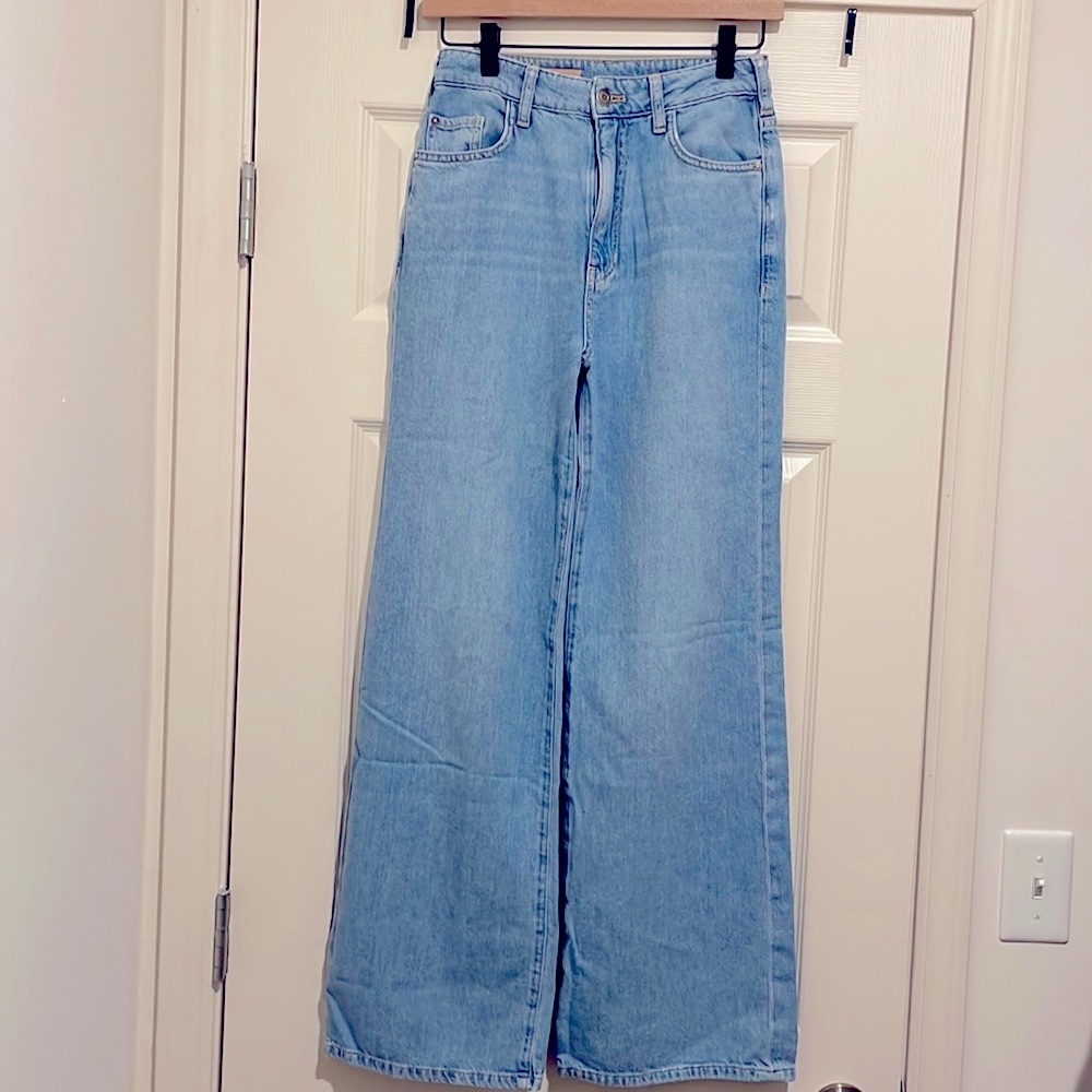 PILCRO ANNIE WIDE LEG JEANS